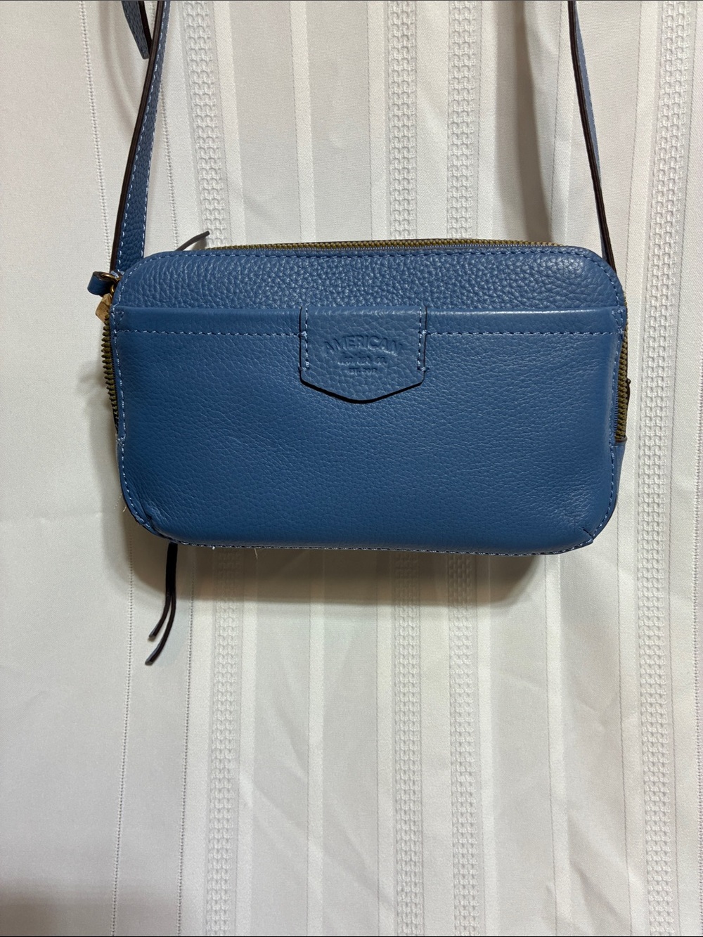 Blue Leather Crossbody Bag - American Leather co.